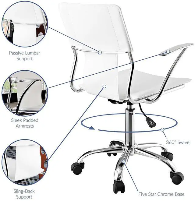 Alt view image 17 of 20 - Studio Office Chair in White
