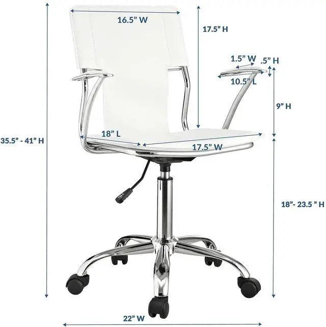 Alt view image 19 of 20 - Studio Office Chair in White