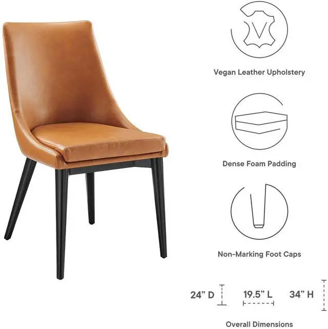 Alt view image 3 of 8 - Viscount Vegan Leather Dining Chair