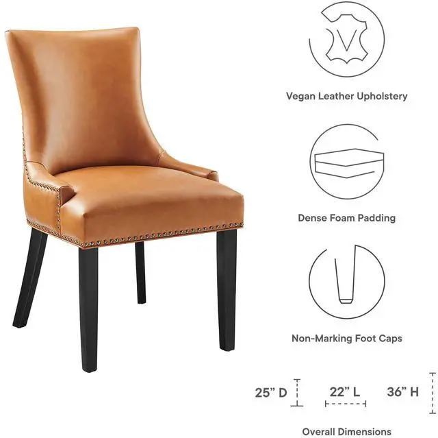 Alt view image 3 of 8 - Marquis Vegan Leather Dining Chair