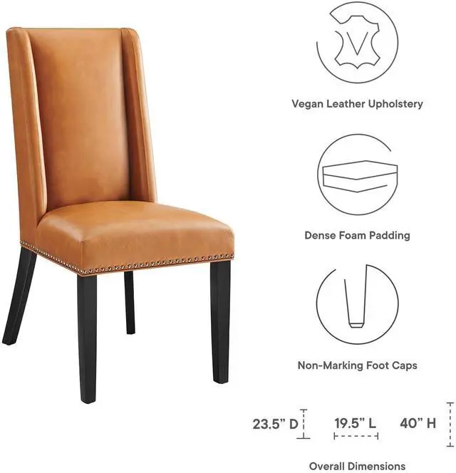 Alt view image 2 of 7 - Baron Vegan Leather Dining Chair by Modway