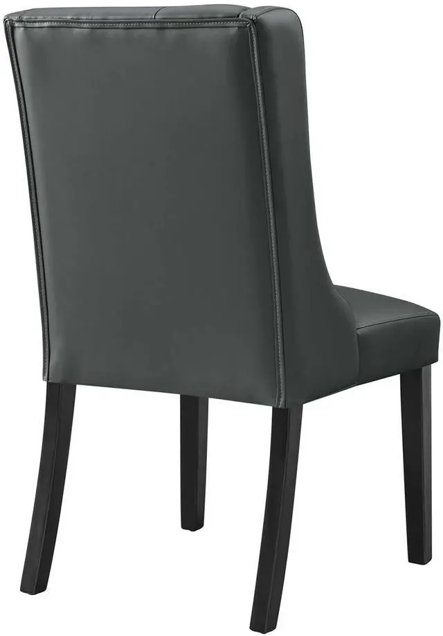 Alt view image 4 of 7 - Baronet Button Tufted Vegan Leather Dining Chair by Modway