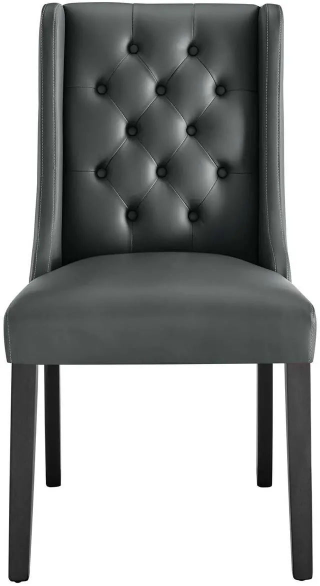 Alt view image 5 of 7 - Baronet Button Tufted Vegan Leather Dining Chair by Modway