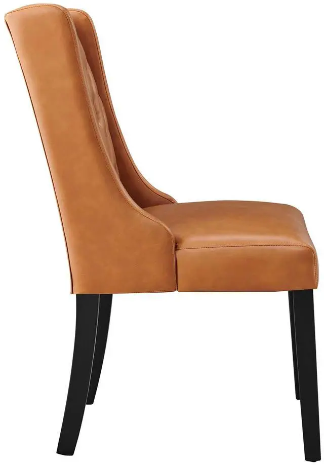 Alt view image 4 of 8 - Baronet Button Tufted Vegan Leather Dining Chair