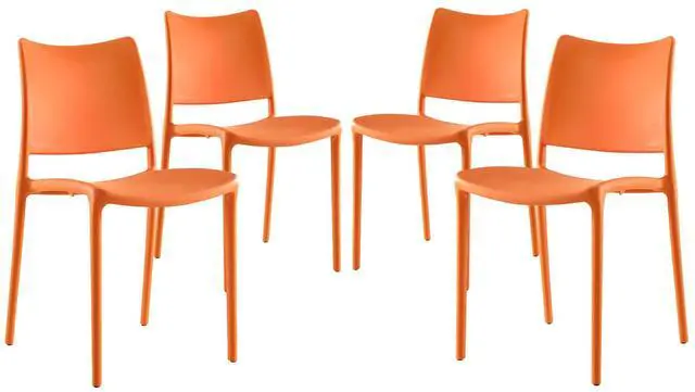 Alt view image 2 of 6 - Hipster Dining Side Chair Set of 4 - Orange