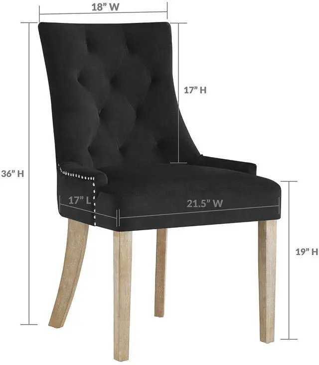 Alt view image 7 of 10 - Pose Velvet Dining Chair