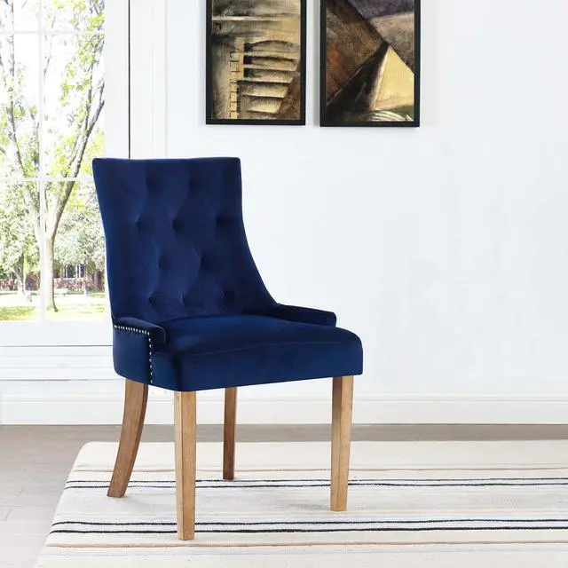 Alt view image 9 of 9 - Pose Velvet Dining Chair