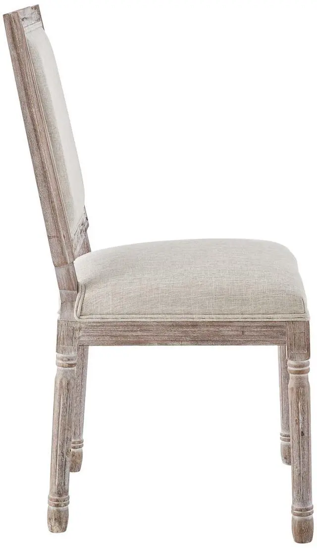 Alt view image 4 of 8 - Court Vintage French Upholstered Fabric Dining Side Chair - Beige