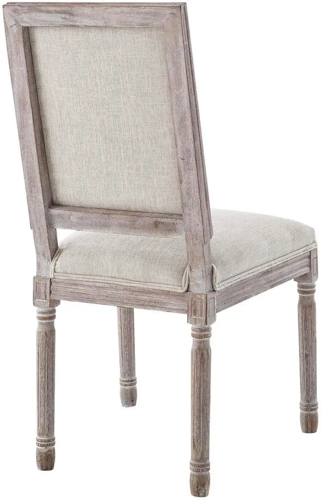 Alt view image 5 of 8 - Court Vintage French Upholstered Fabric Dining Side Chair - Beige
