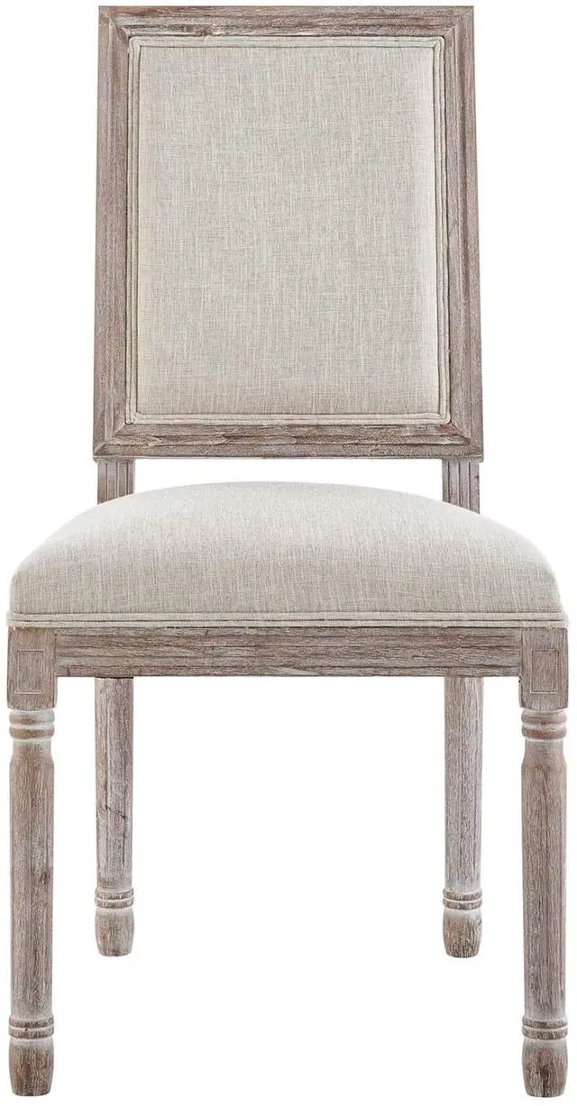 Alt view image 6 of 8 - Court Vintage French Upholstered Fabric Dining Side Chair - Beige