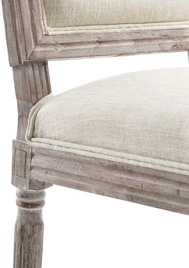 Alt view image 7 of 8 - Court Vintage French Upholstered Fabric Dining Side Chair - Beige