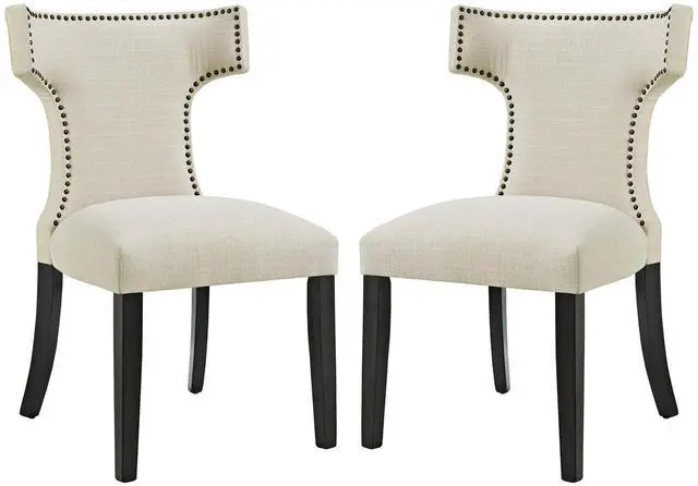 Alt view image 6 of 10 - Curve Dining Side Chair Fabric Set of 2