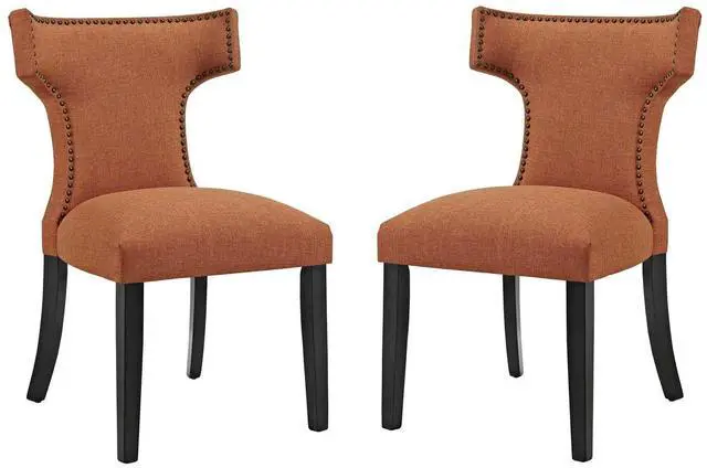 Alt view image 6 of 10 - Curve Dining Side Chair Fabric Set of 2