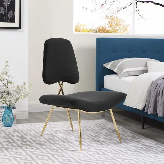 Alt view image 10 of 10 - Ponder Upholstered Velvet Lounge Chair