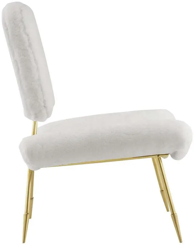 Alt view image 7 of 10 - Ponder Upholstered Sheepskin Fur Lounge Chair