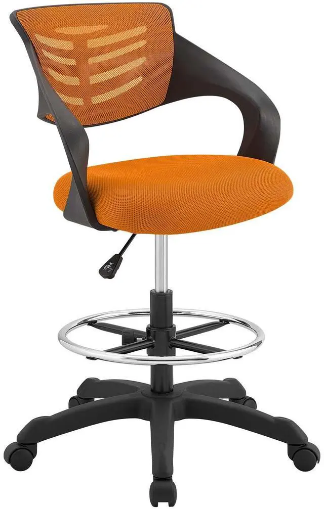 Alt view image 2 of 8 - Thrive Mesh Drafting Chair - Orange
