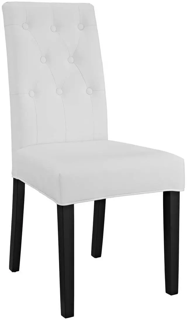 Alt view image 3 of 6 - Confer Dining Side Chair Vinyl Set of 4 - White