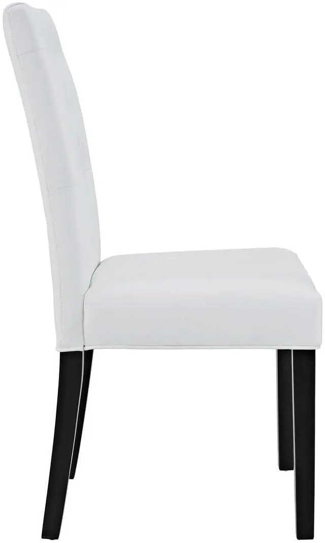 Alt view image 4 of 6 - Confer Dining Side Chair Vinyl Set of 4 - White