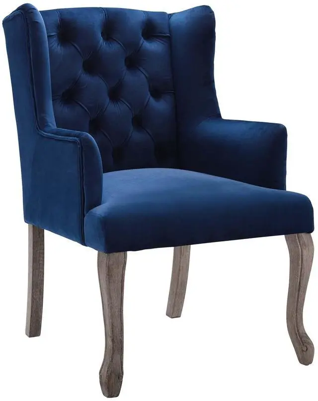 Main image of Realm French Vintage Dining Performance Velvet Armchair by Modway