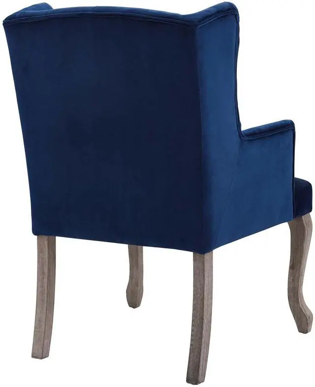 Alt view image 3 of 6 - Realm French Vintage Dining Performance Velvet Armchair by Modway