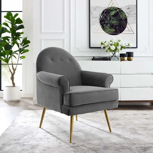 Alt view image 5 of 6 - Revive Tufted Button Accent Performance Velvet Armchair by Modway