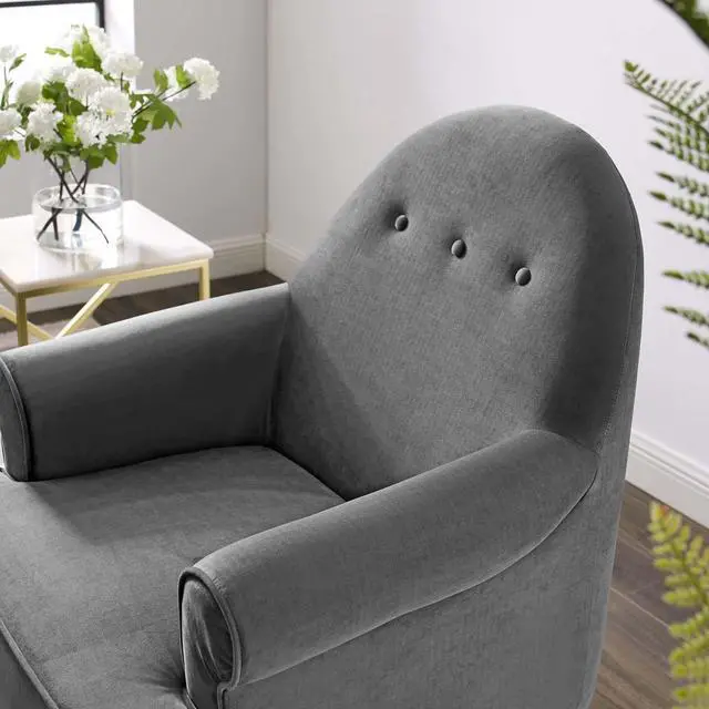 Alt view image 6 of 6 - Revive Tufted Button Accent Performance Velvet Armchair by Modway
