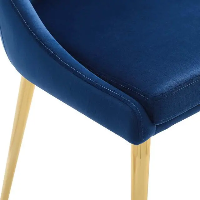 Alt view image 6 of 8 - Isle Modway Accent Performance Velvet Dining Chair - Navy