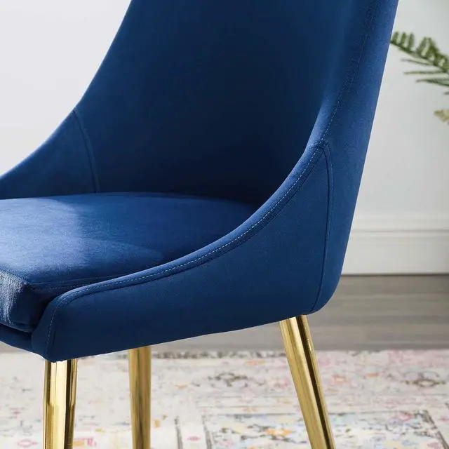 Alt view image 8 of 8 - Isle Modway Accent Performance Velvet Dining Chair - Navy