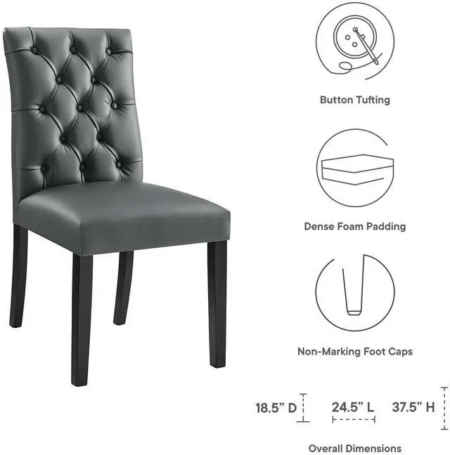 Alt view image 3 of 8 - Duchess Dining Chair Vinyl Set of 2