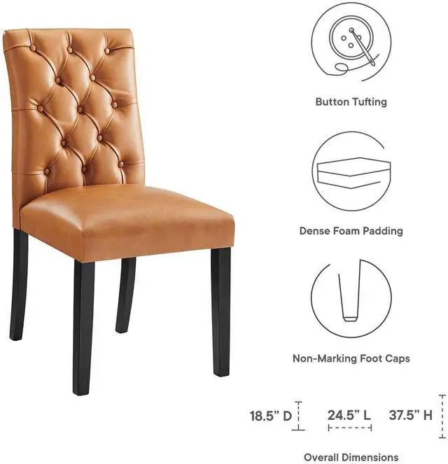 Alt view image 8 of 8 - Duchess Dining Chair Vinyl Set of 2