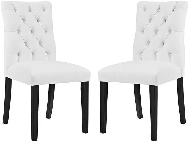 Alt view image 2 of 6 - Duchess Dining Chair Vinyl Set of 2 - White