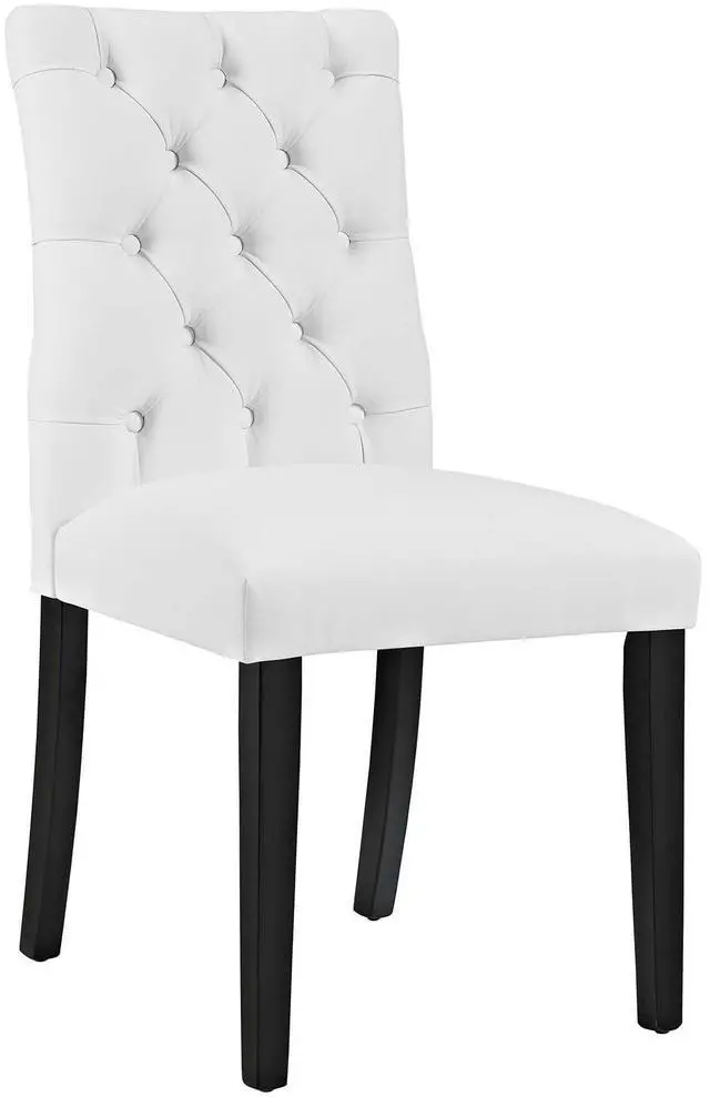 Alt view image 3 of 6 - Duchess Dining Chair Vinyl Set of 2 - White