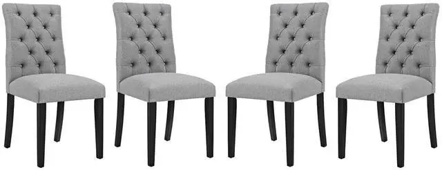Alt view image 2 of 5 - Duchess Dining Chair Fabric Set of 4 - Light Gray