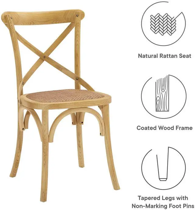 Alt view image 3 of 8 - Gear Dining Side Chair Set of 2 - Natural