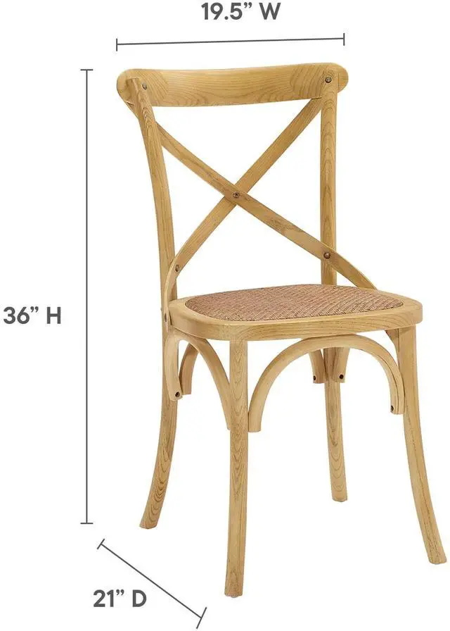 Alt view image 4 of 8 - Gear Dining Side Chair Set of 4 - Natural