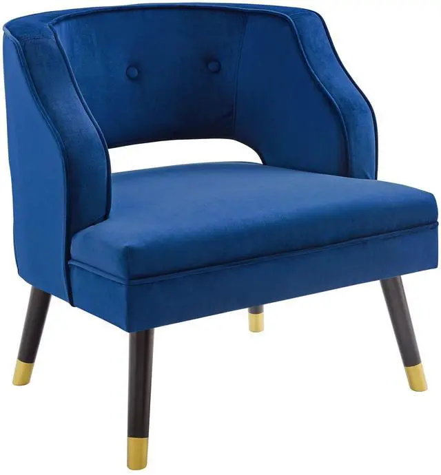 Alt view image 7 of 13 - Traipse Button Tufted Open Back Performance Velvet Armchair