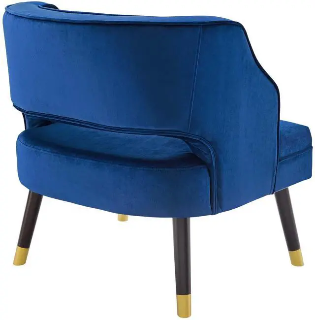 Alt view image 9 of 13 - Traipse Button Tufted Open Back Performance Velvet Armchair
