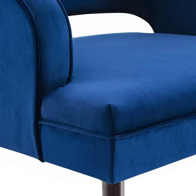 Alt view image 11 of 13 - Traipse Button Tufted Open Back Performance Velvet Armchair