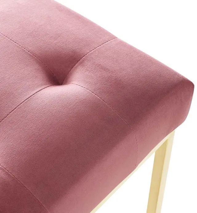 Alt view image 6 of 7 - Privy Gold Stainless Steel Performance Velvet Dining Chair by Modway