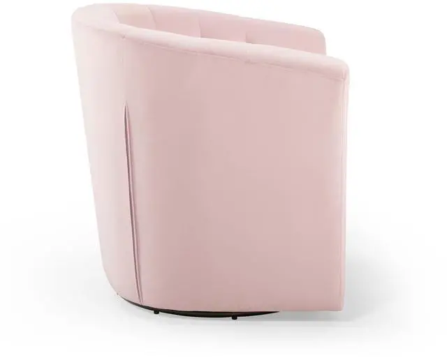 Alt view image 3 of 8 - Prospect Tufted Performance Velvet Swivel Armchair Pink