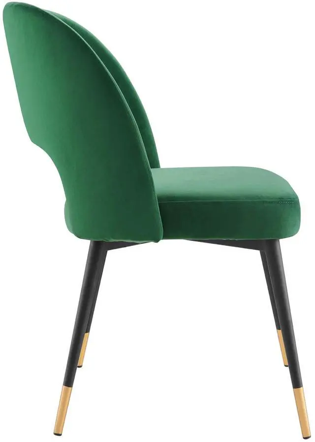 Alt view image 9 of 12 - Rouse Performance Velvet Dining Side Chairs - Set of 2 Emerald
