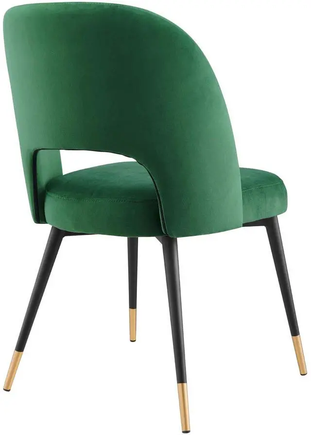 Alt view image 10 of 12 - Rouse Performance Velvet Dining Side Chairs - Set of 2 Emerald