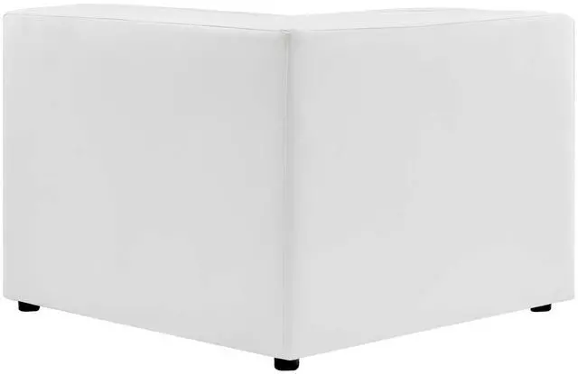 Alt view image 4 of 8 - Mingle Vegan Leather Corner Chair White