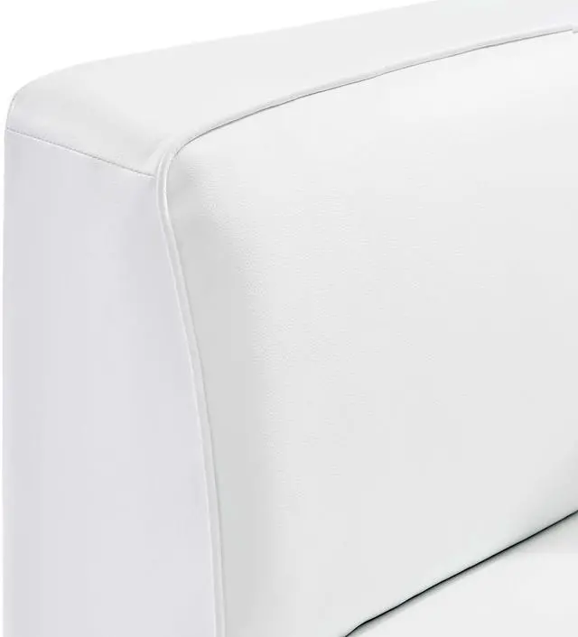 Alt view image 6 of 8 - Mingle Vegan Leather Corner Chair White