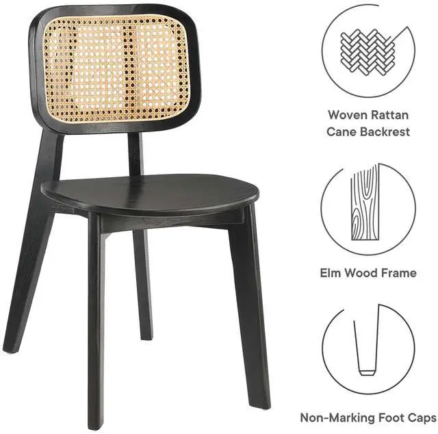 Alt view image 4 of 8 - Habitat Wood Dining Side Chair