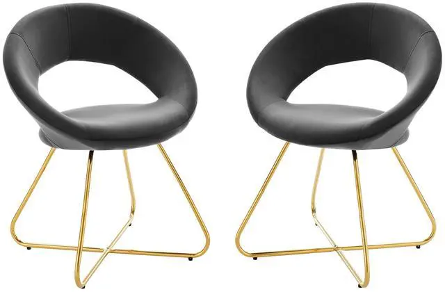 Alt view image 2 of 8 - Nouvelle Performance Velvet Dining Chair Set of 2
