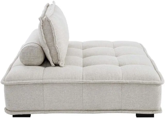 Alt view image 3 of 8 - Saunter Tufted Fabric Armless Chair