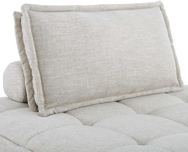 Alt view image 5 of 8 - Saunter Tufted Fabric Armless Chair