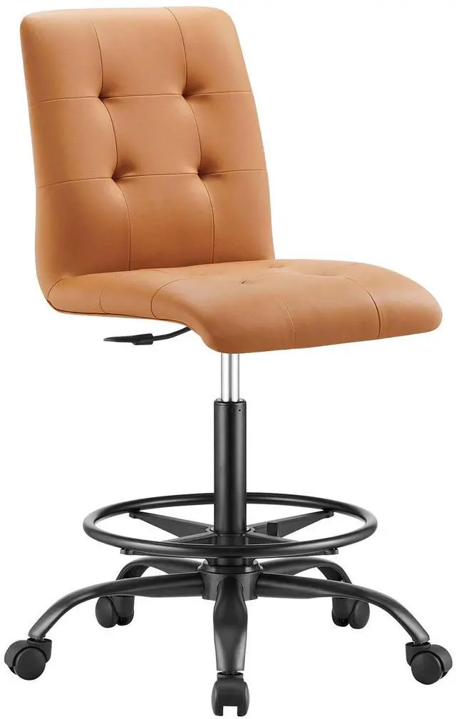 Main image of Prim Armless Vegan Leather Drafting Chair by Modway
