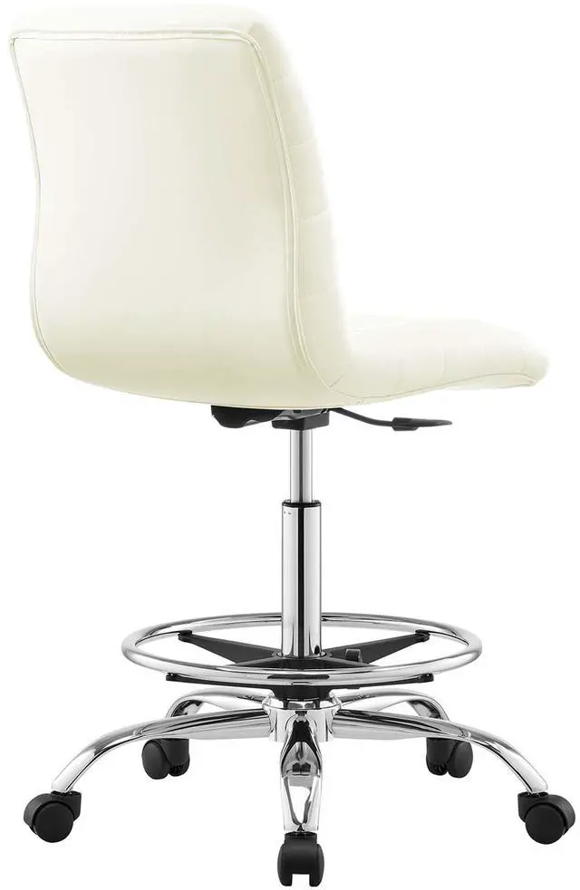 Alt view image 5 of 7 - Ripple Armless Vegan Leather Drafting Chair by Modway